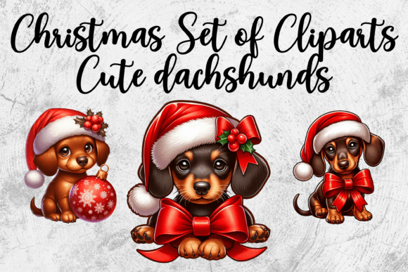3 Christmas Dachshund Sublimation PNG Review