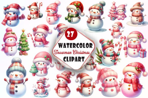 Cartoon Snowman Christmas Clipart: A Designer’s Take on Seasonal Illustrations