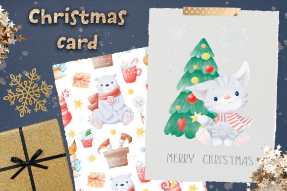 Christmas Cat Postcard Png: A Designer’s Review for Seasonal Illustrations