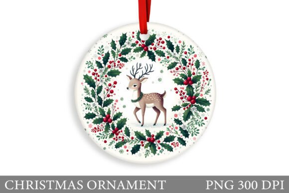 Christmas Deer Christmas Ornament Design Illustrations Review