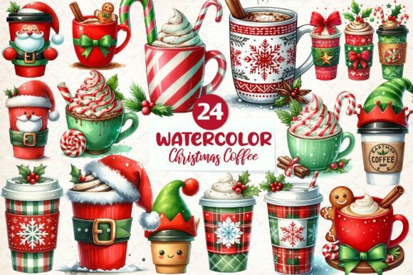 Christmas Festive Coffee Clipart Review