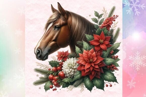Christmas Horse Floral Design Review: Best Illustrations for Handmade Sellers