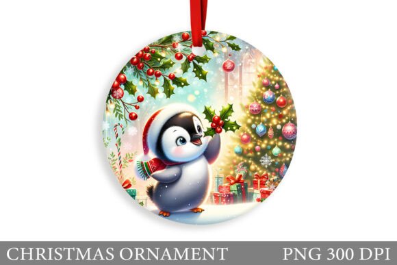 Christmas Penguin Christmas Ornamen: A Designer’s Take on Seasonal Illustrations