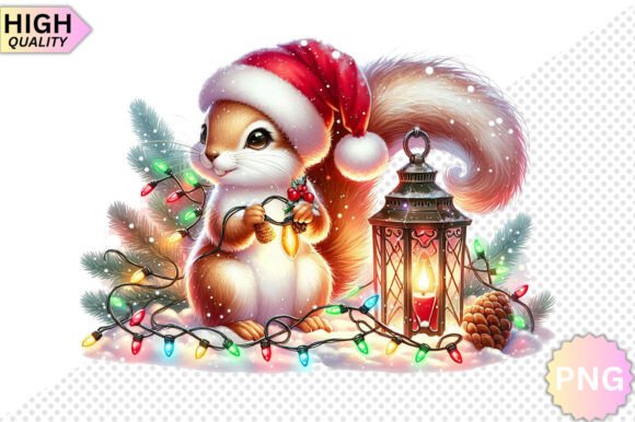 Christmas Squirrel Clipart Sublimation Review for Digital Sellers