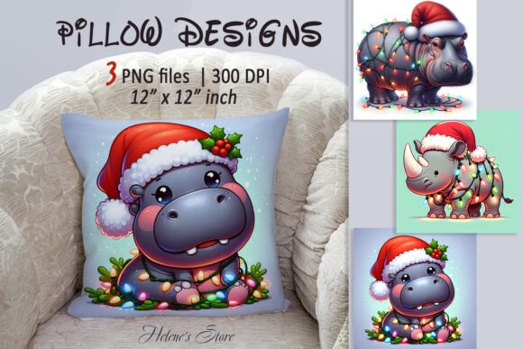 Cute Christmas Animals Pillow Design Set: A Crafter’s Review of Seasonal Illustrations