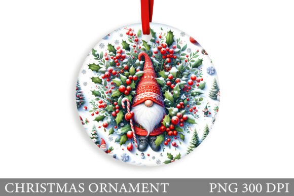 Cute Gnome Christmas Ornament Design: Illustrations for Local Branding