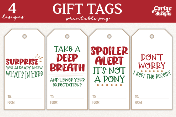 Funny Christmas Gift Tags: Illustrations for Holiday Branding