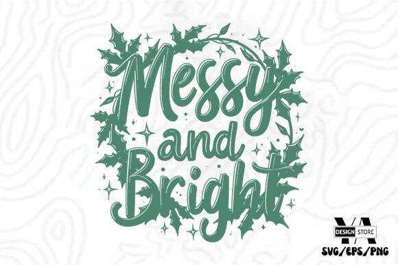 Funny Christmas SVG PNG, Messy Bright Illustrations