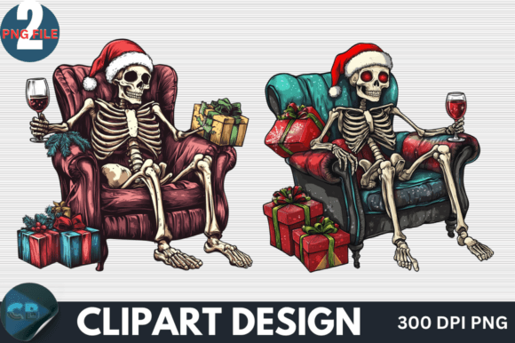 Funny Skeleton Santa Christmas Clipart P: A Designer’s Review of Holiday Illustrations
