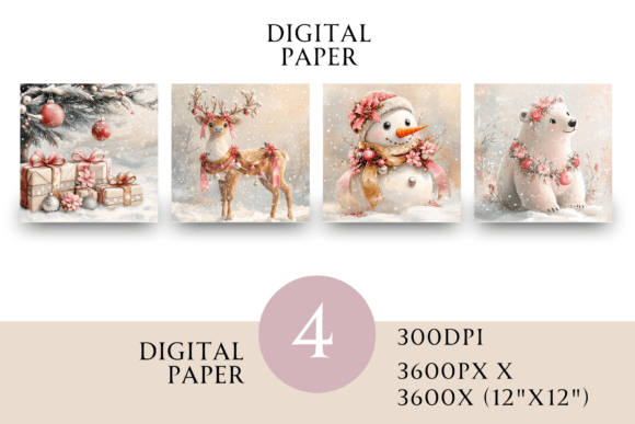 Pink Pastel Christmas Square Paper Review