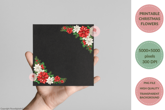 Printable Christmas Flower Clipart 11-20 Review