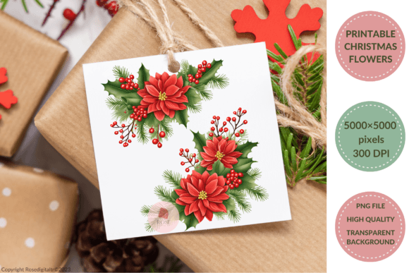 Printable Christmas Flowers Clipart 11-2: A Practical Review for Sellers