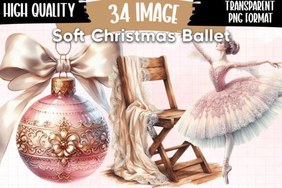 Soft Christmas Ballet Clipart: A Designer’s Review for Illustrations