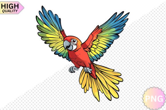 Vintage Christmas Bird Clipart PNG for Illustrations