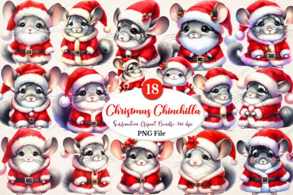 Watercolor Christmas Chinchilla Clipart Review