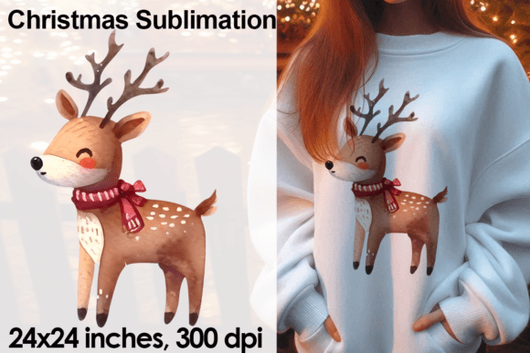 Watercolor Christmas Deer Sublimation Review